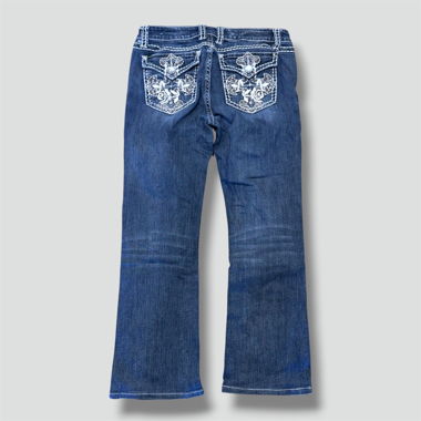 La Idol Y2K Strass Straight Retro Jeans