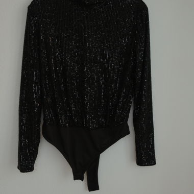 Black Sequin Bodysuit