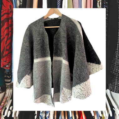 MAJE wool poncho