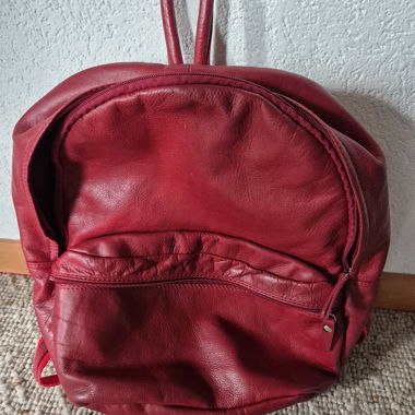 Zaino in pelle rosso
