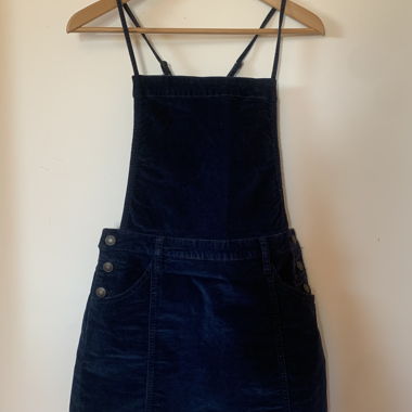 Salopette jupe velours bleu marine FP size 0
