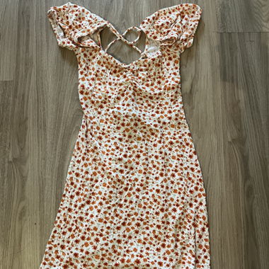 Floral Backless Dress