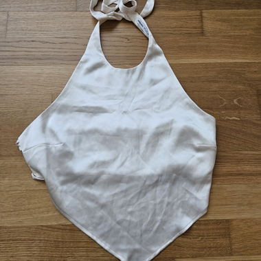 Top à bretelles BERSHKA blanc