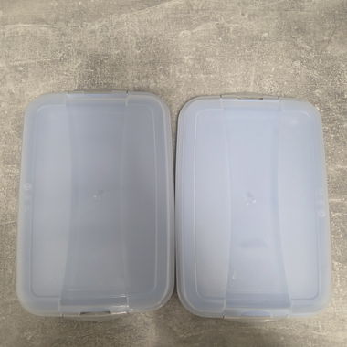 Set of 2 plastic storage containers