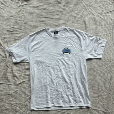 white stussy shirt