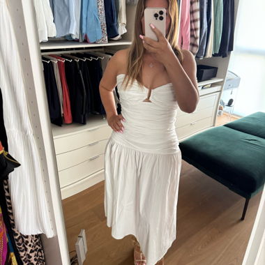 White MNG Bandeau Dress