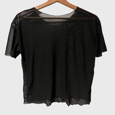 Sheer black mesh top (M)