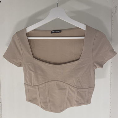 Beige Crop Top