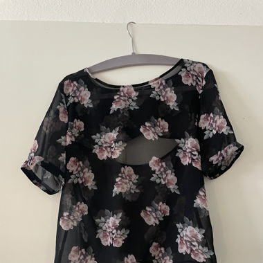 Sheer Top with flowers