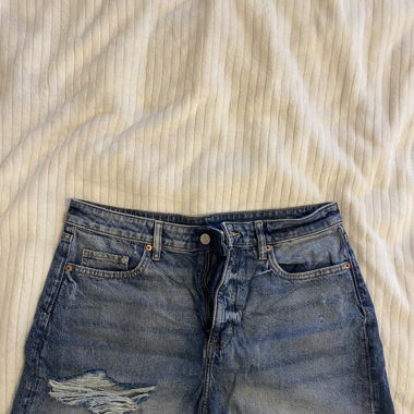 Short en jeans taille haute 