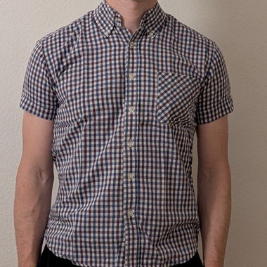 Chemise à carreaux bleue 