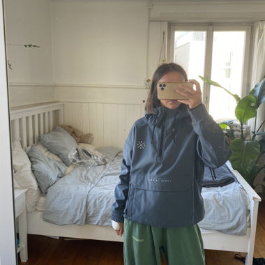 blue, lightweight dope ski jacket