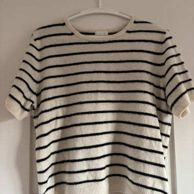 Striped Short-Sleeve Sweater