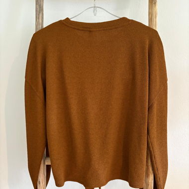 Brown Blouse with Knot