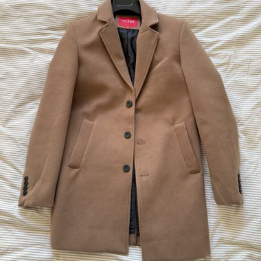Cappotto Guess effetto camoscio cammello – Taglia XS uomo