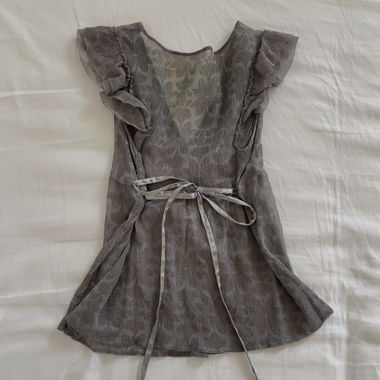 Soft Grey silk wrap top
