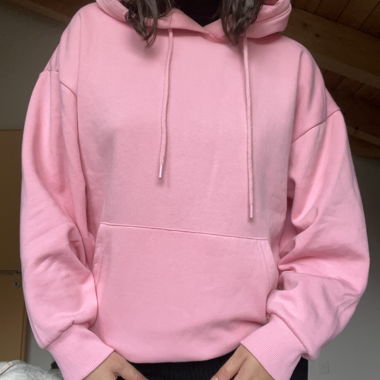 Hoodie oversize rose