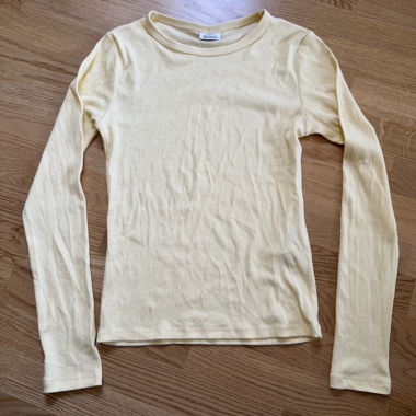 T-shirt maniche lunghe giallo