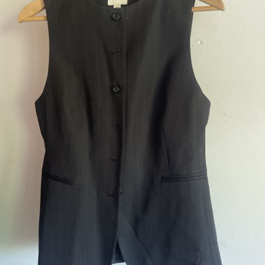 Gilet nero rigato