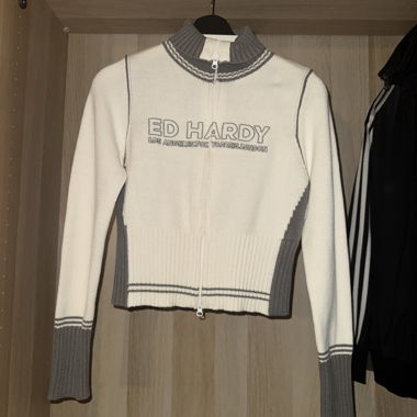 Pull en maille zippé Ed Hardy