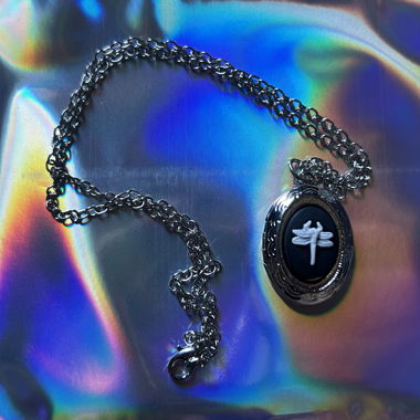 Vintage Cameo Locket Necklace gothic fairycore