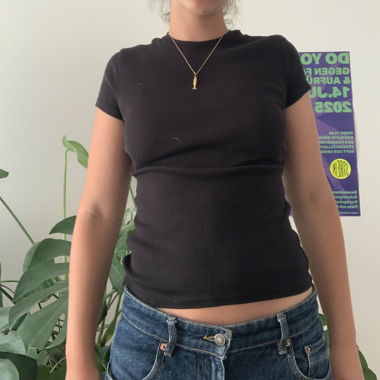 black tshirt from weekday