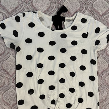 Polka Dot Shirt with Bow