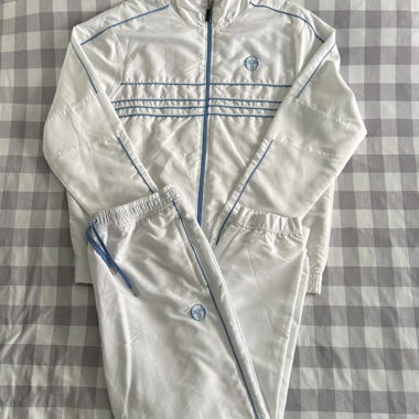 Ensemble de survêtement Sergio Tacchini blanc bleu Taille L