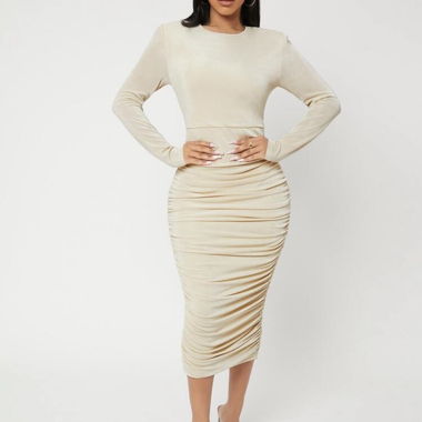 Robe beige crème taille L neuve