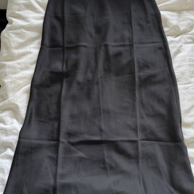 Langer Seidenrock Schwarz 