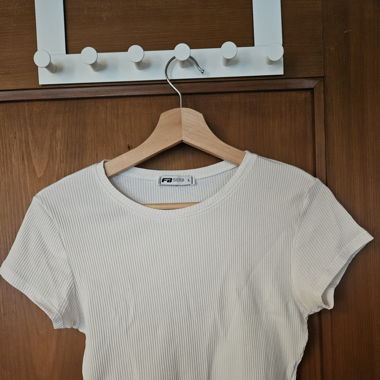 Weisses Crop T-Shirt