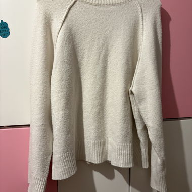 Maglione in maglia bianco-beige