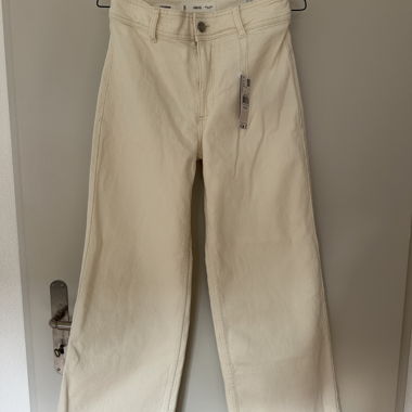 Jean taille haute blanc Mango 36