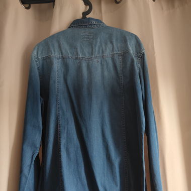 Chemise bleue style western 