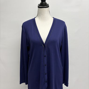 Blusa / Cardigan blu Marc Cain 42 in cotone