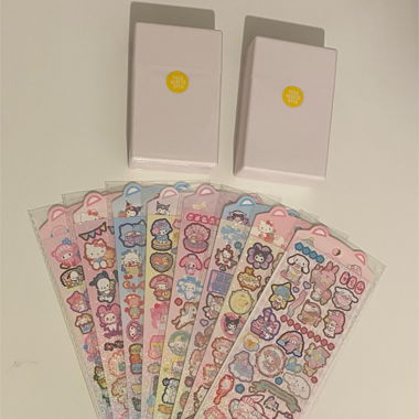 8 Sanrio Sticker Sheets 2 Storage Box