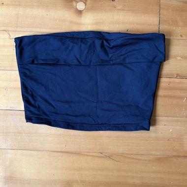 Black bandeau top Bershka