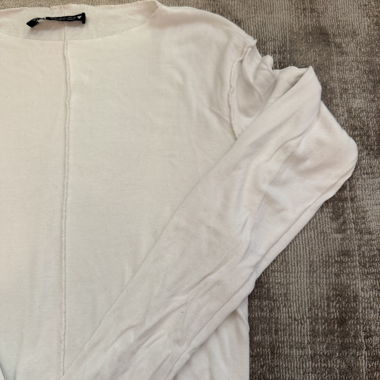 White Long-Sleeve Top