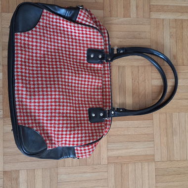 Sac avec motif pied-de-poule
