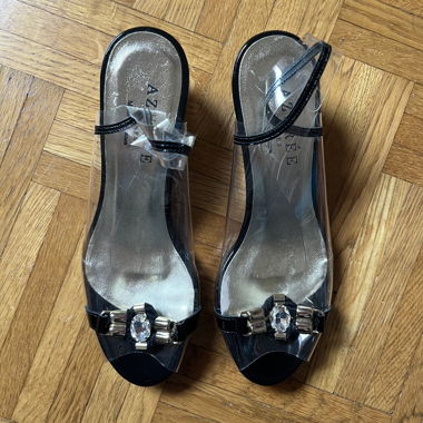 Transparent Wedge Sandals AZUREE