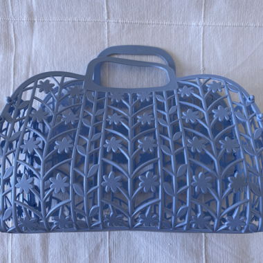 Blue plastic basket