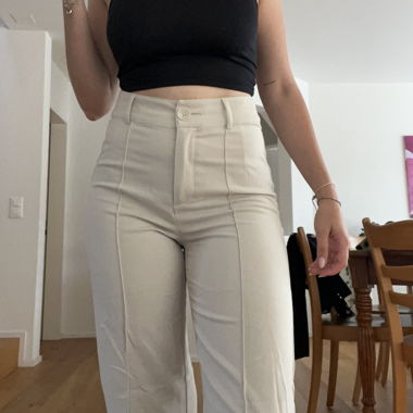 Stoffhose beige