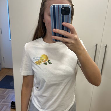 T-shirt blanc avec imprimé de citrons XS