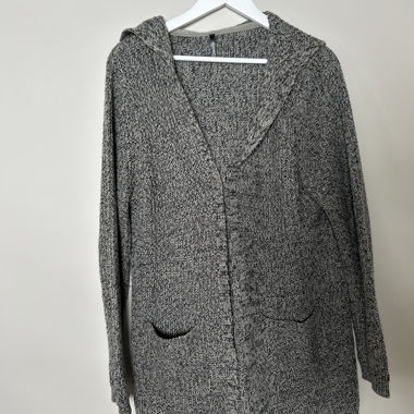 Cardigan con cappuccio in maglia Chicorée