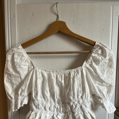 Puffärmel Crop Top