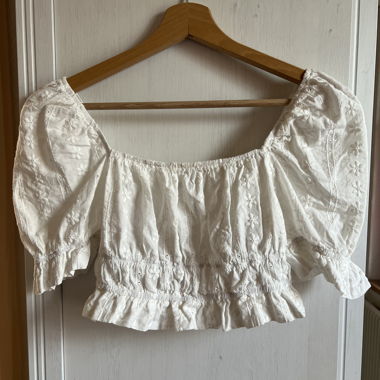 Puffärmel Crop Top