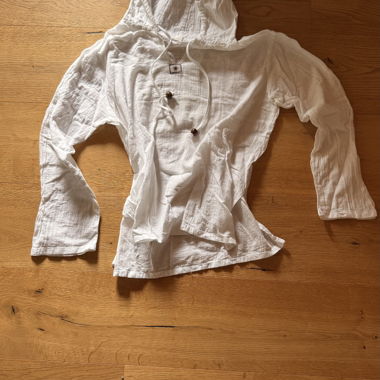 Hoodie en lin blanc