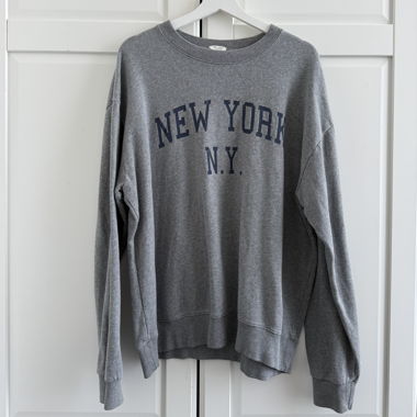 New York Gray Oversized Sweatshirt