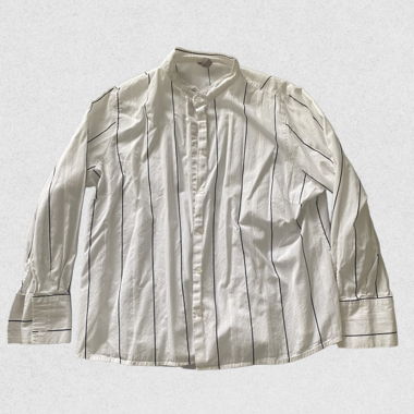 Chemise blanche à rayure noir 