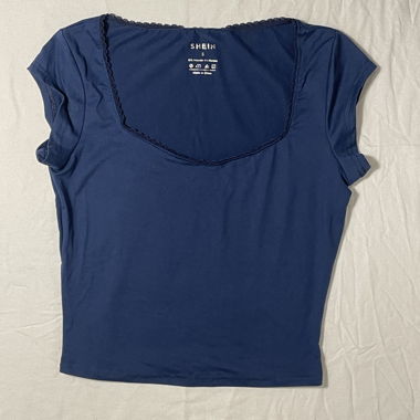 Top princesse bleu